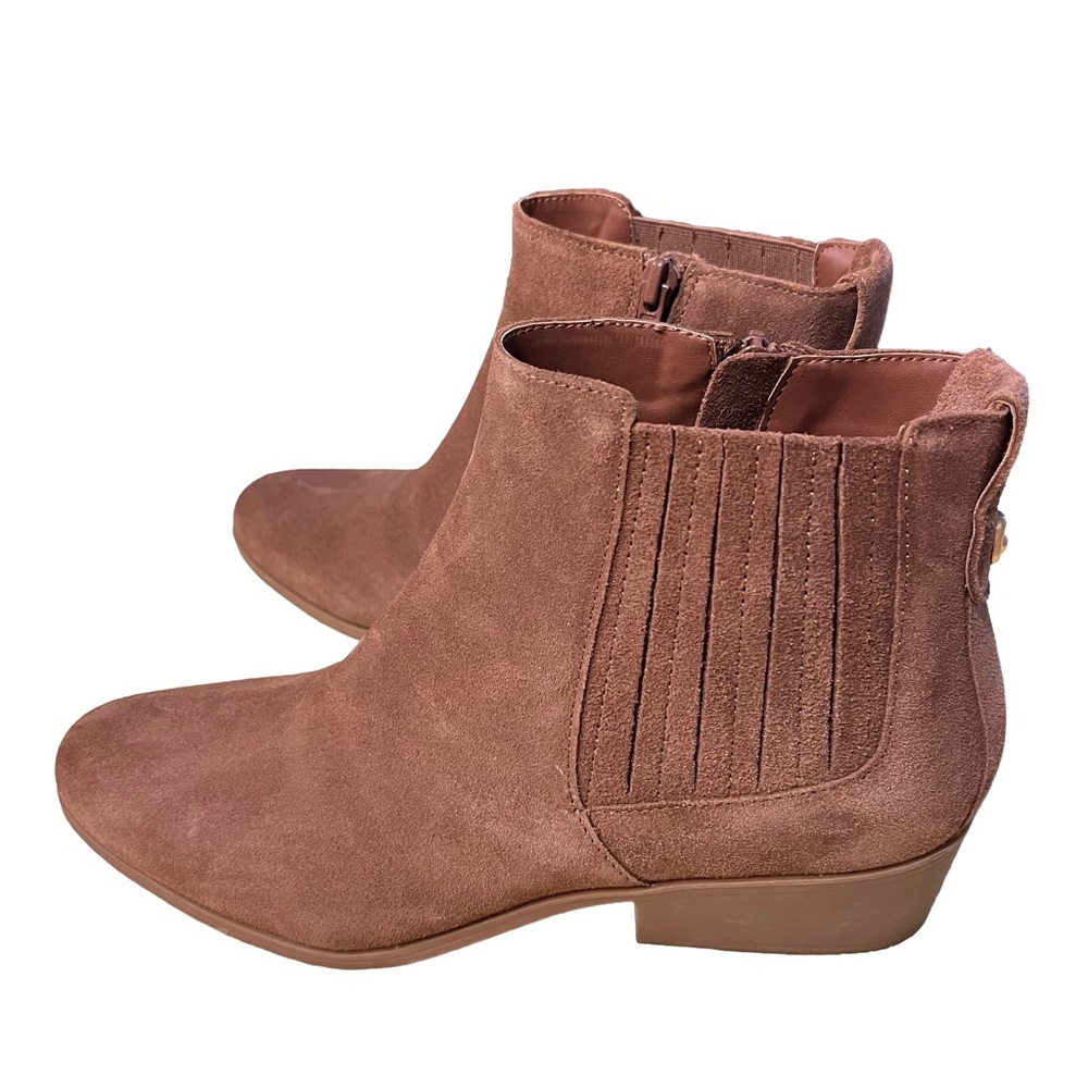 NEW Aerosoles Claus Tobacco Brown Suede Leather Womens Sz 8.5 Ankle Boot Western